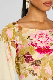 Floral Bell Sleeve Maxi Dress