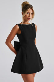 Cute Bow-Back Mini Dress