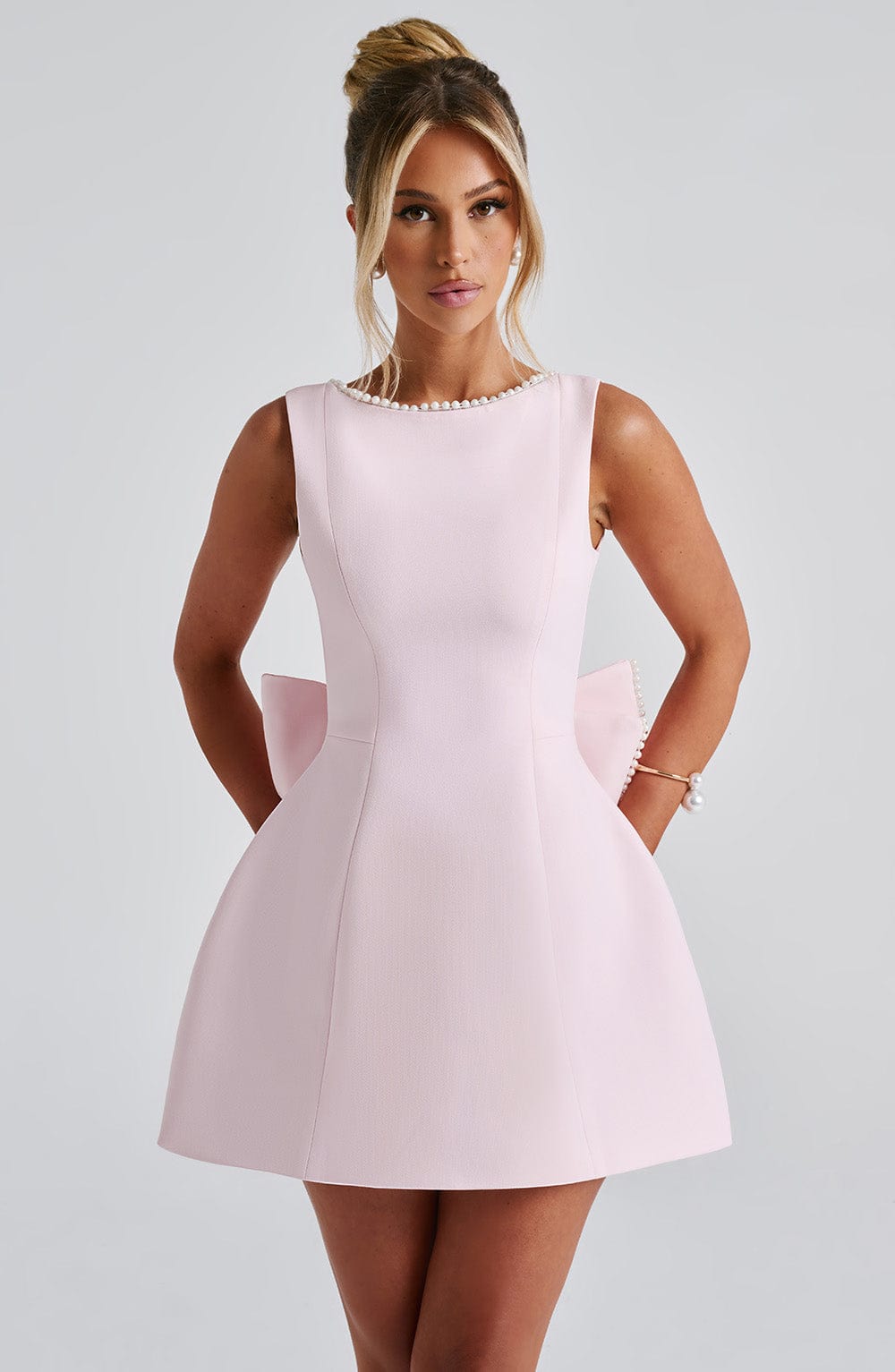 Cute Bow-Back Mini Dress