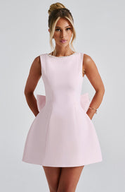 Cute Bow-Back Mini Dress