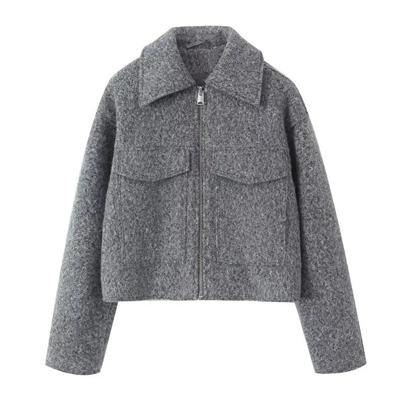 Cropped Boucle Jacket