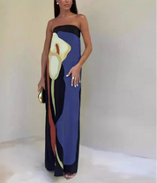 Calla Strapless Printed Maxi Dress