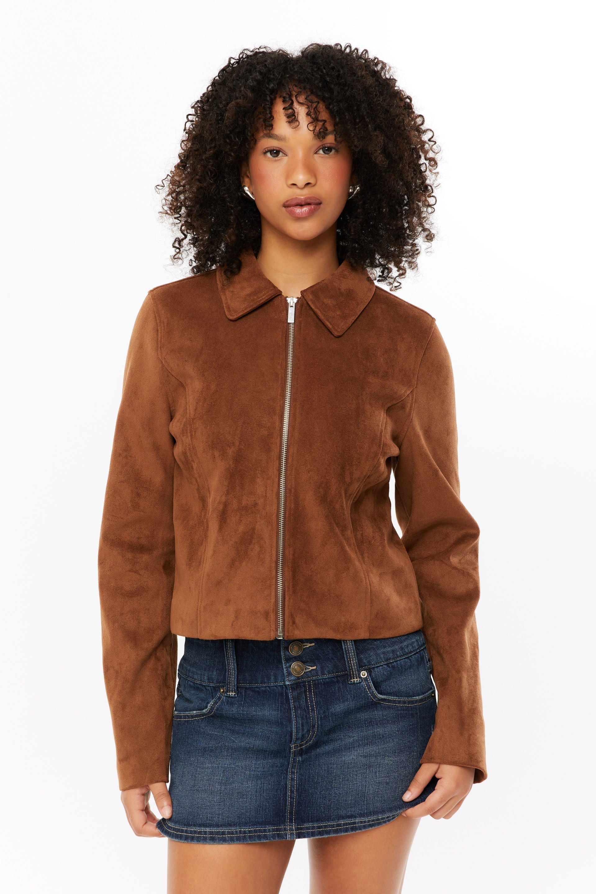 Tula Cropped Faux Suede Jacket