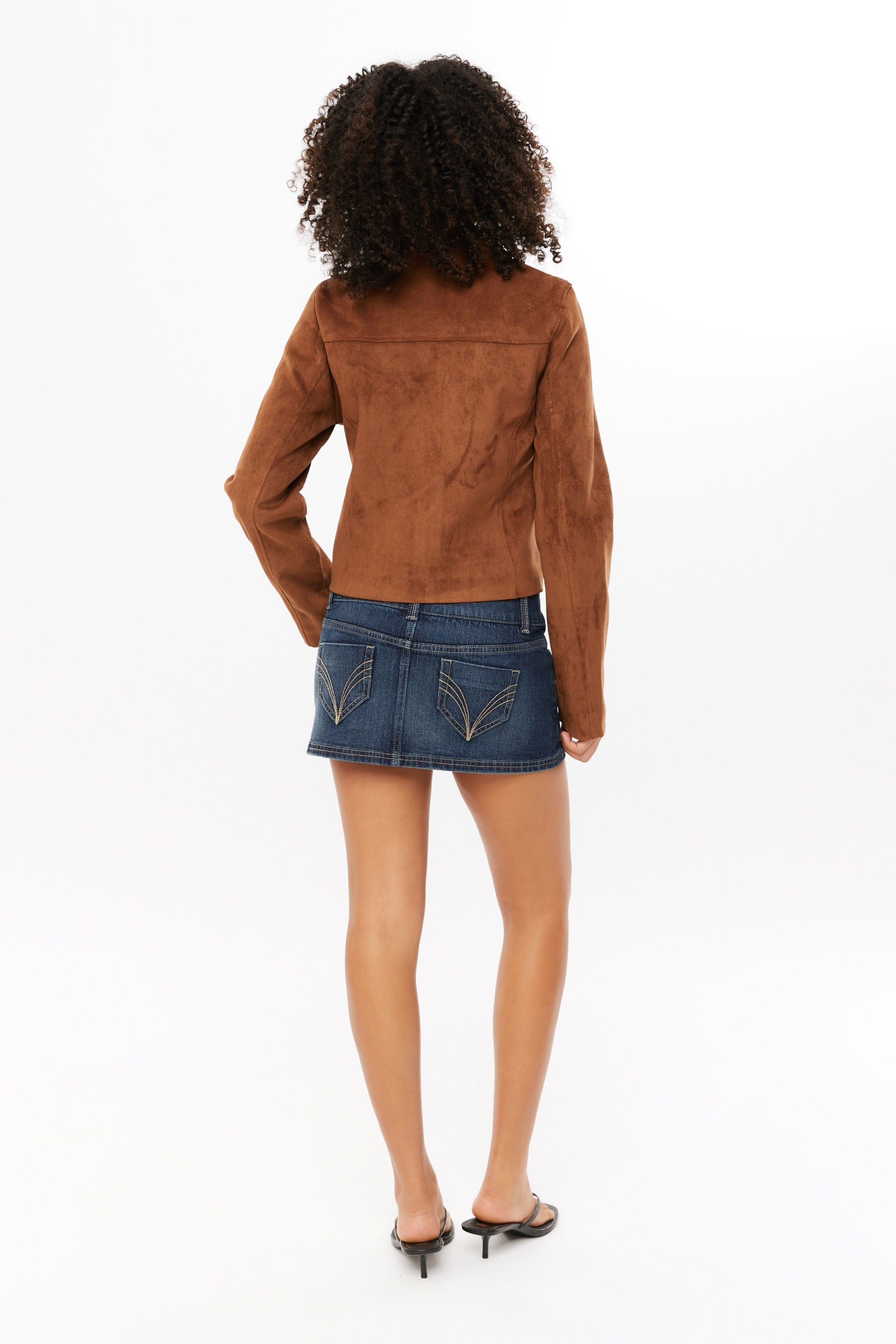 Tula Cropped Faux Suede Jacket