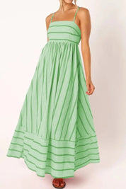 Striped Strappy Maxi Dress