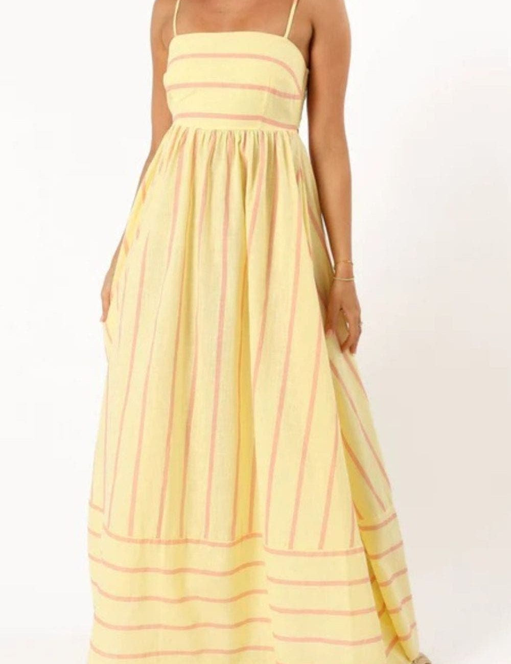 Striped Strappy Maxi Dress