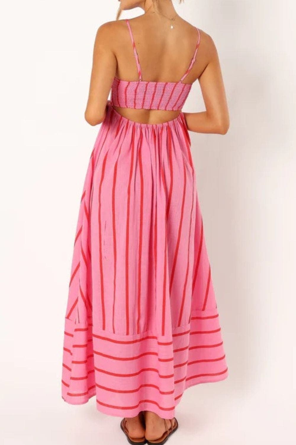 Striped Strappy Maxi Dress