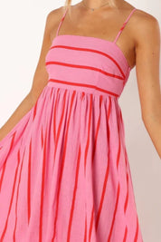 Striped Strappy Maxi Dress