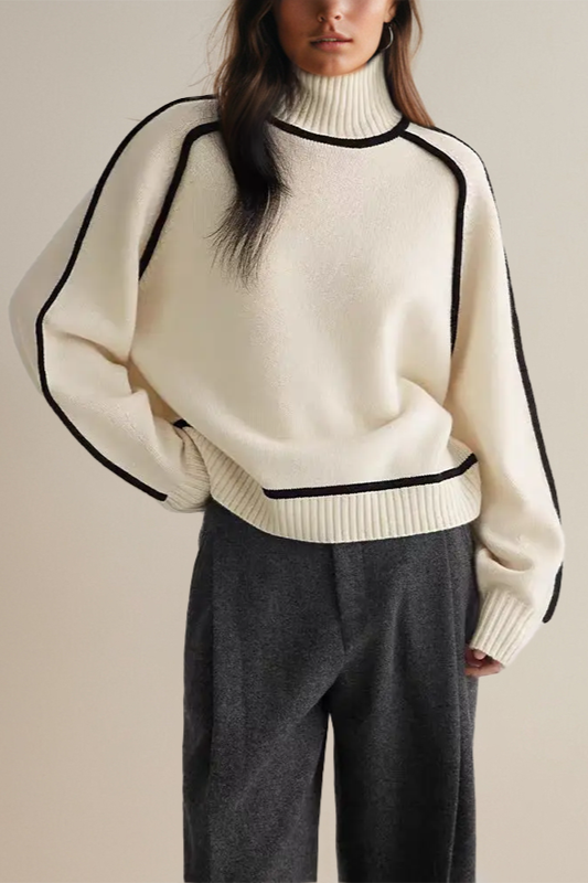 Relaxed Knit Turtleneck Sweater