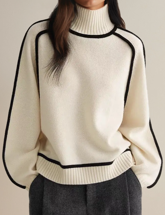 Relaxed Knit Turtleneck Sweater