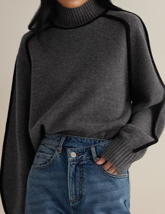 Relaxed Knit Turtleneck Sweater