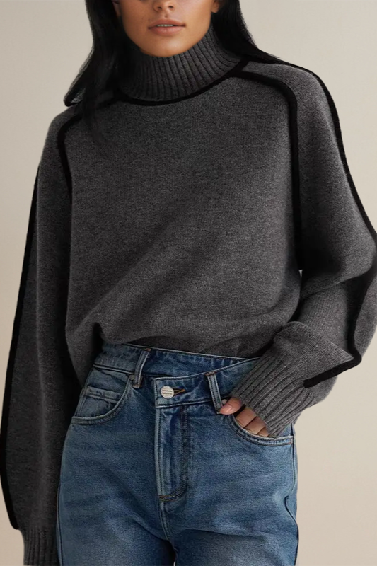 Relaxed Knit Turtleneck Sweater