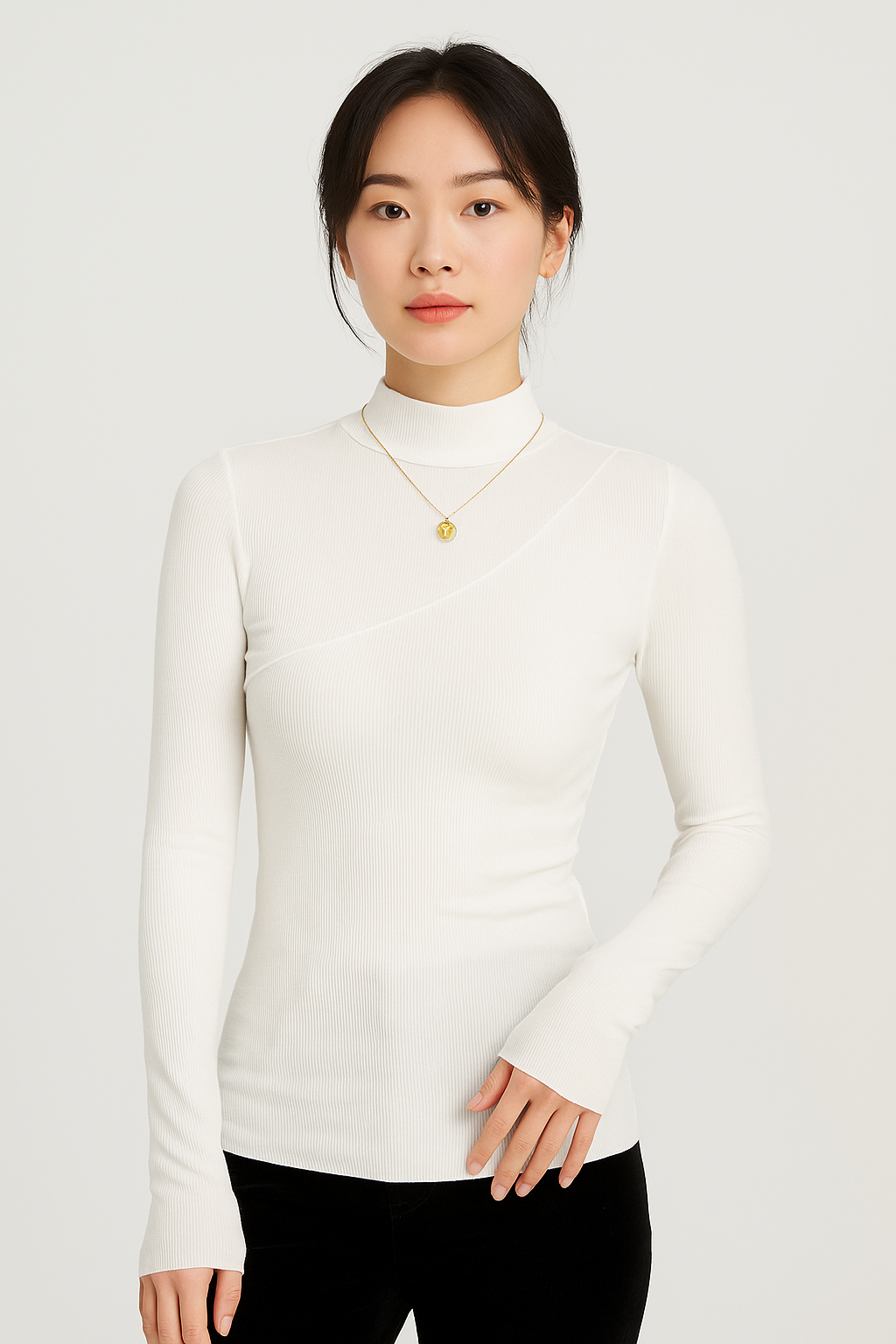 Mock Neck Long Sleeve Top