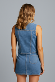 Modelo Denim Waistcoat