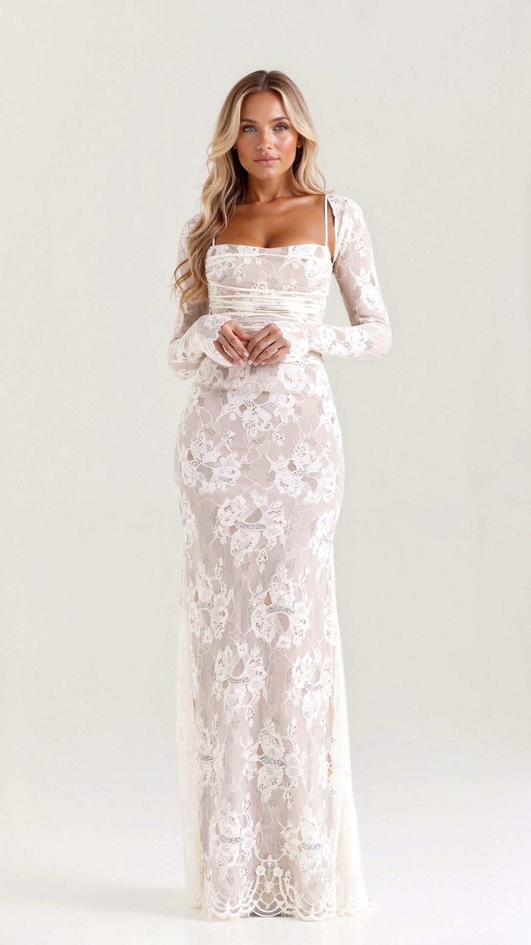 Livilla Long Lace Maxi Dress