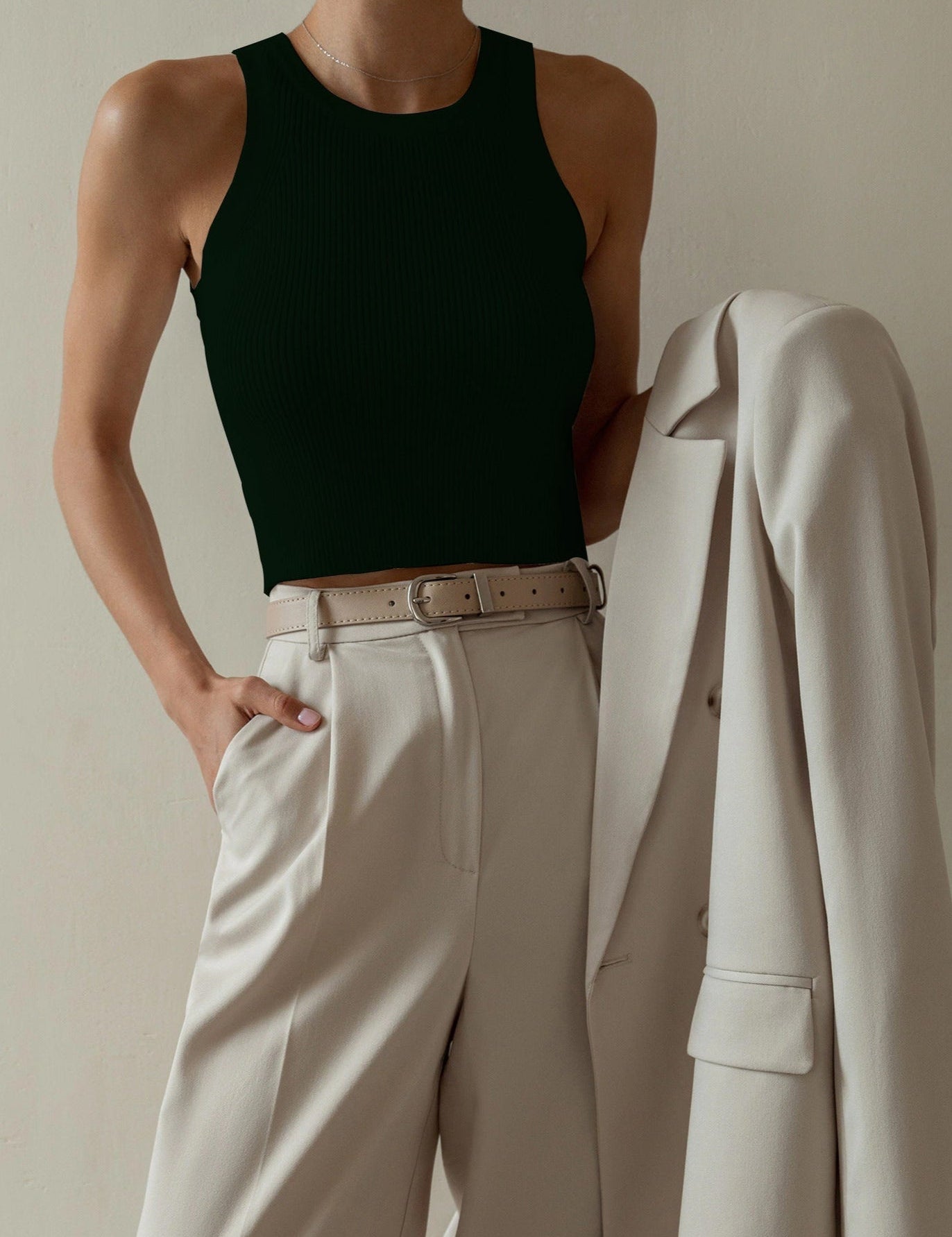 Sculpted Ease Ribbed Tank Top