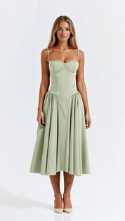 Odette Cute Corset Midi Dress