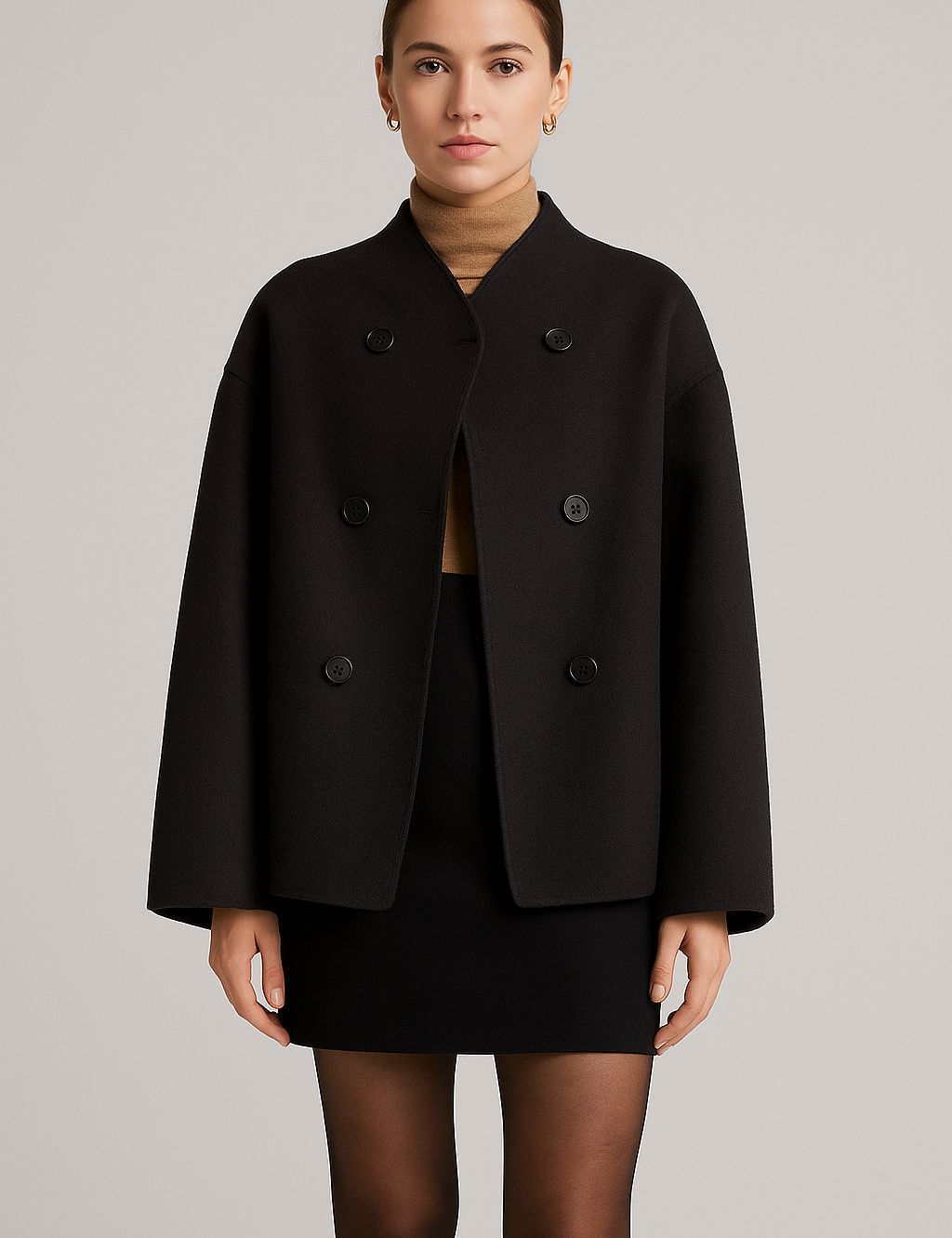 Oversized Double-Breasted Coat