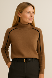 Relaxed Knit Turtleneck Sweater