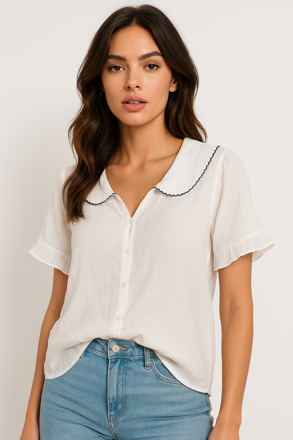 Vintage Doll Collar Shirt