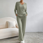 Evangeline Ribbed Knit Lounge Set
