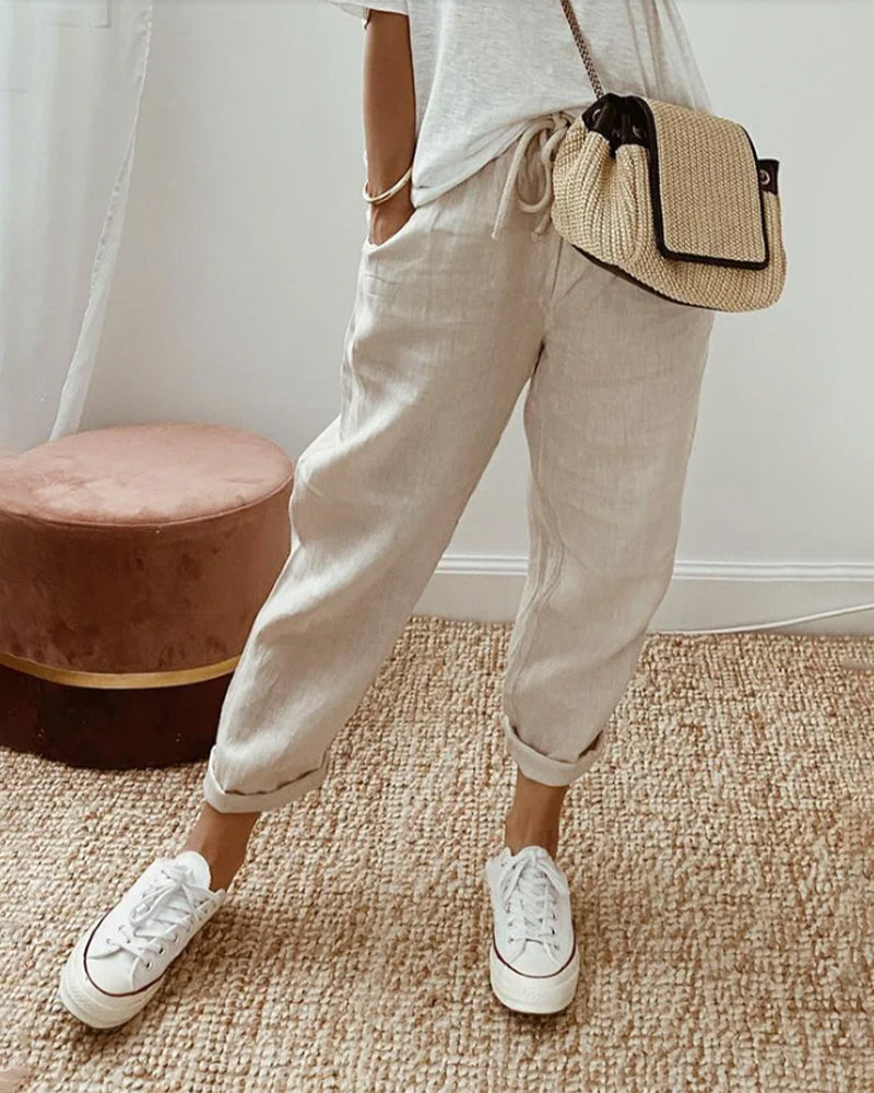 Lightweight Anti-Sweat Linen Trousers