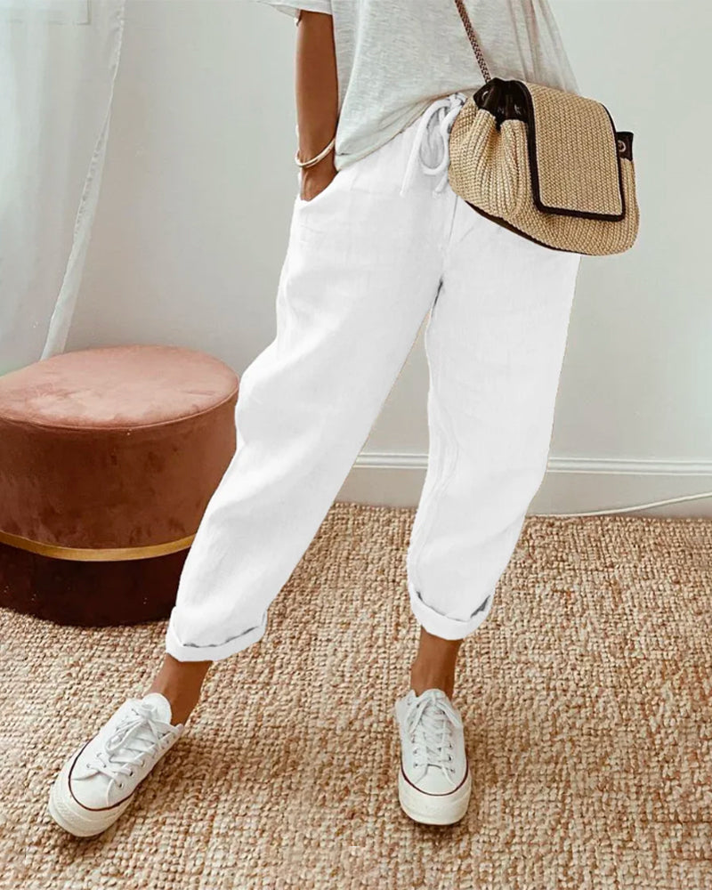 Lightweight Anti-Sweat Linen Trousers
