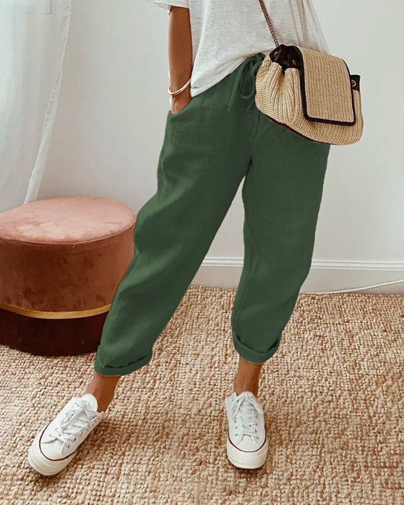 Lightweight Anti-Sweat Linen Trousers