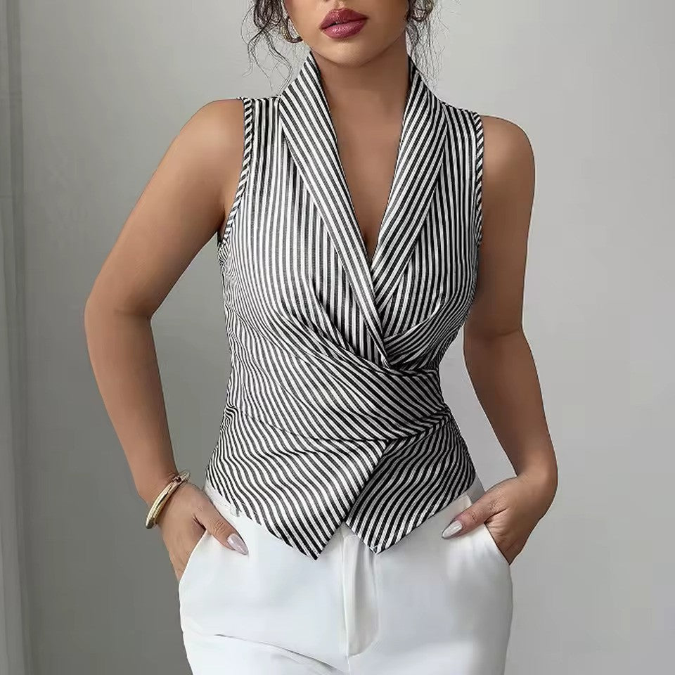 Striped_Sleeveless_Lapel_Shirt_in_Tailored_Fit_for_Office_and_Smart_Casual_Wear__100__Polyester_5.jpg