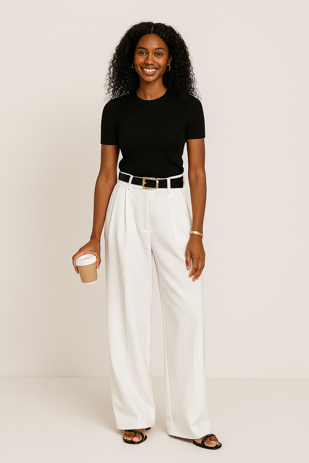 Tailored Wide-Leg Trousers