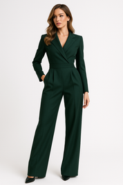 V-Neck Wide-Leg Jumpsuit
