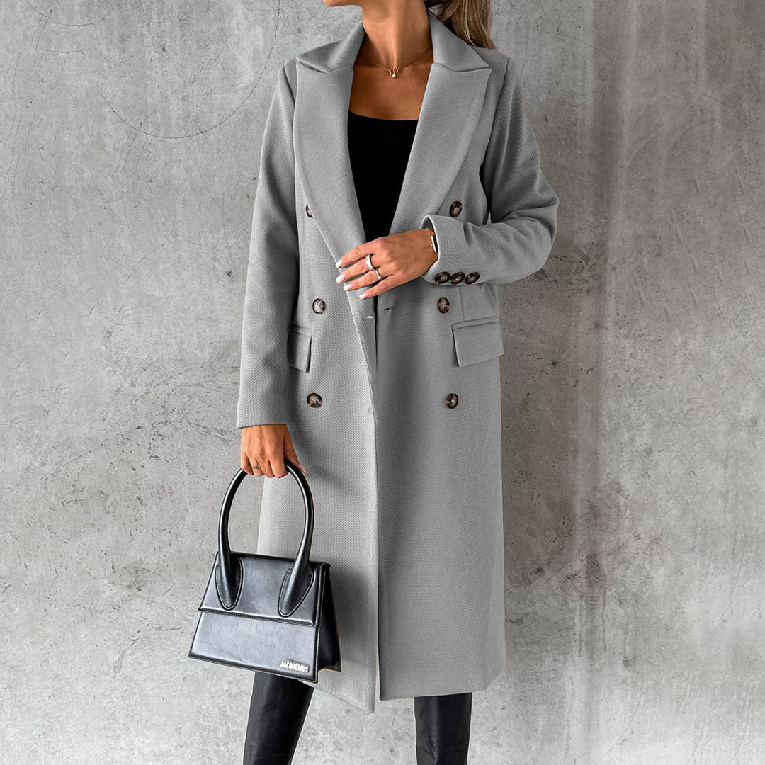 Tailored Double-Breasted Coat