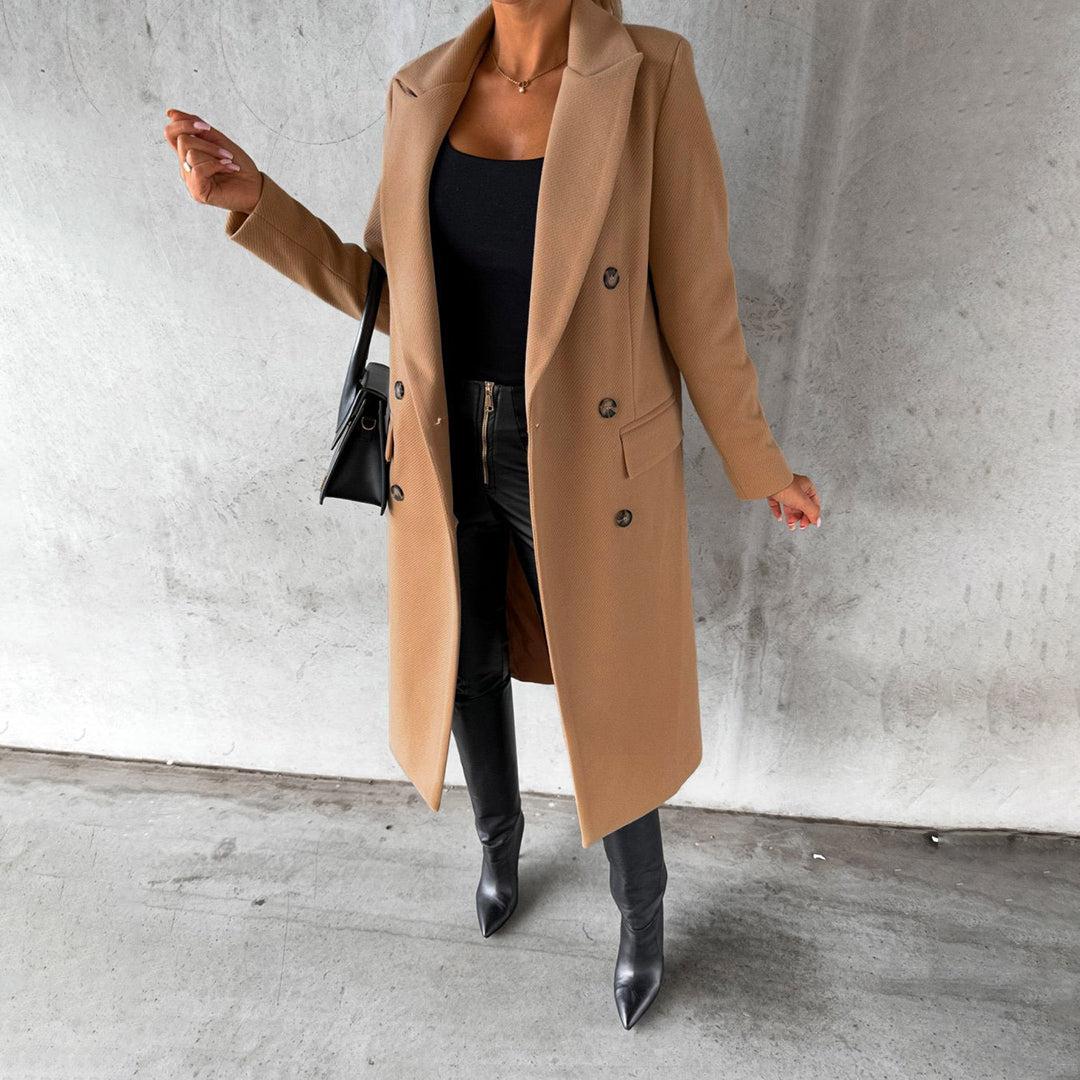 Tailored Double-Breasted Coat