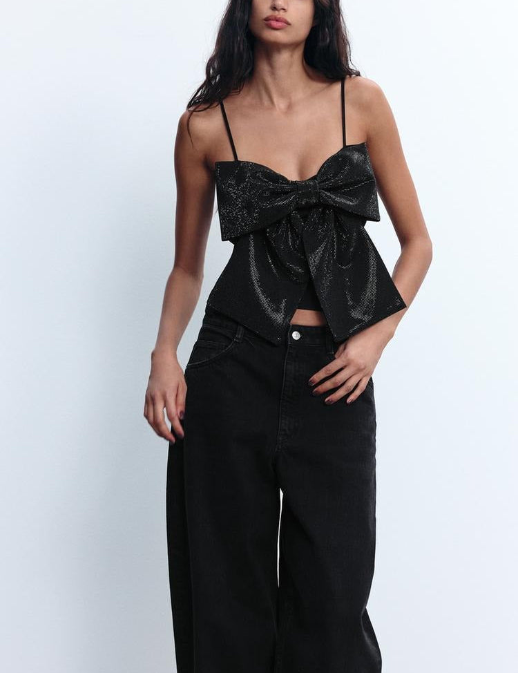 White_Women_s_Crop_Top_with_Oversized_Bow_Detail__Lightweight_Sparkled_Cropped_T-Shirt_1.jpg
