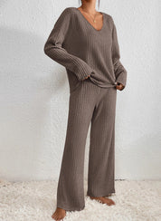 Evangeline Ribbed Knit Lounge Set